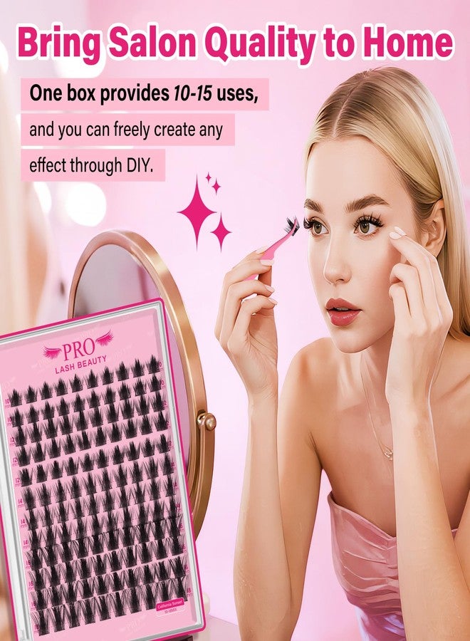 برو لاش بيوتي مانجا لاش كلاسترز، كاليفورنيا صن سيت لاش كلاسترز، وصلات رموش مختلطة 10-18، قابلة لإعادة الاستخدام ومريحة (صن سيت، 10-18 مختلط) - Image 3